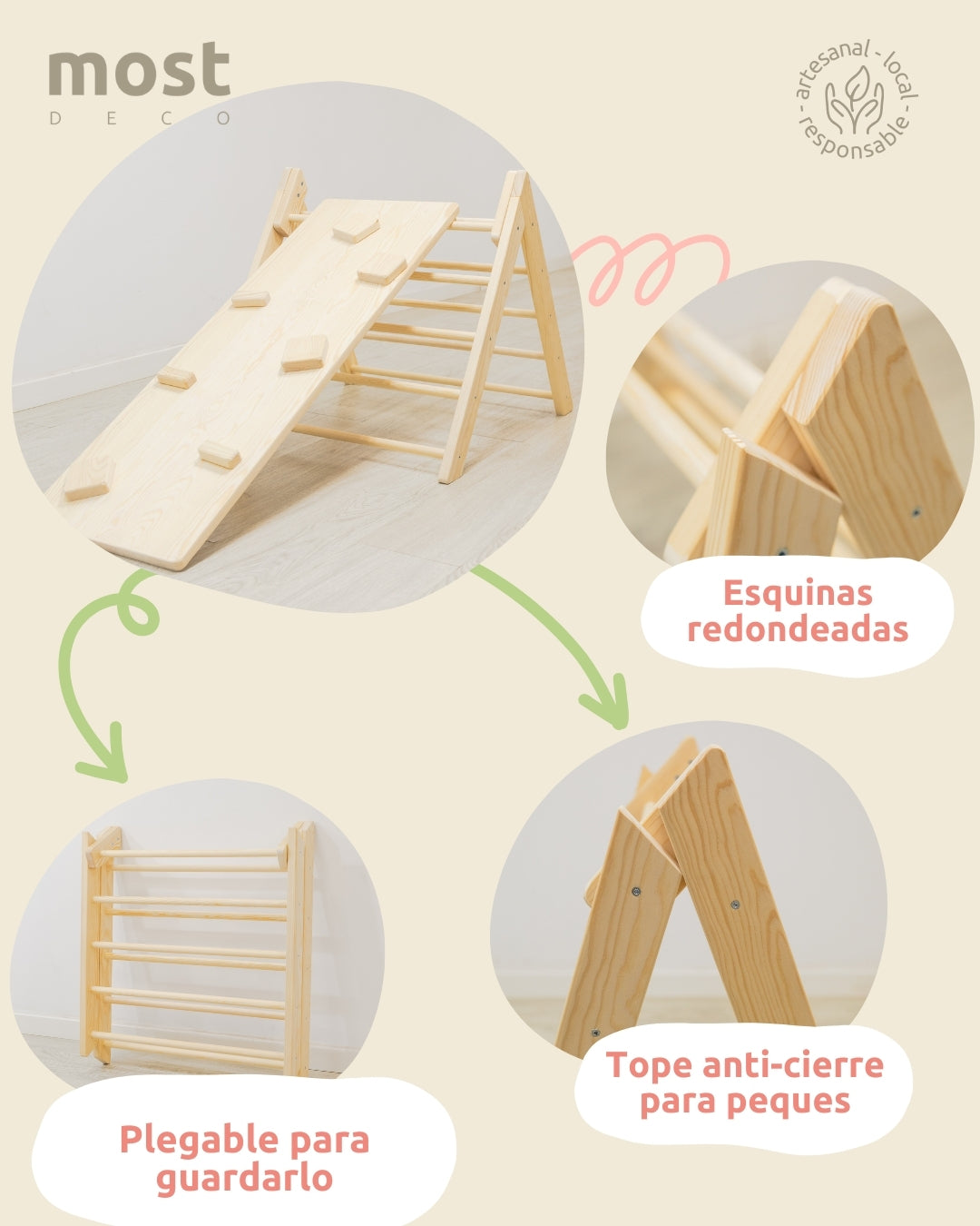 Triangle de Pikler | Escalier Montessori 