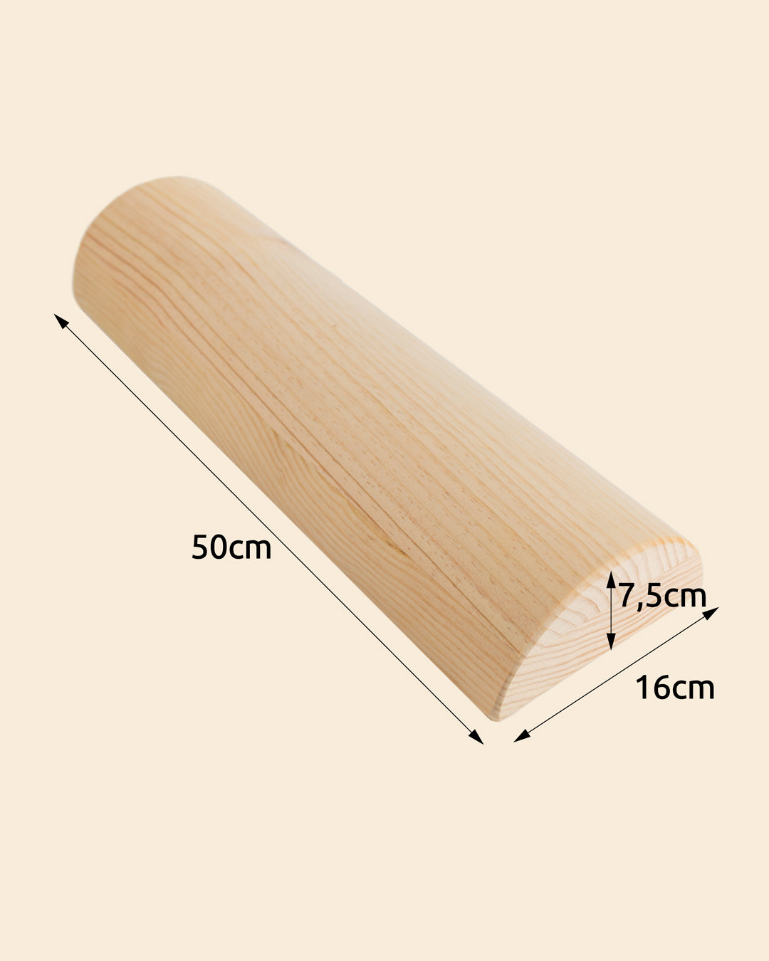 tronco propiocepción eutonía suelo pélvico madera nuevo de 50 x 16 x 7,5 cm